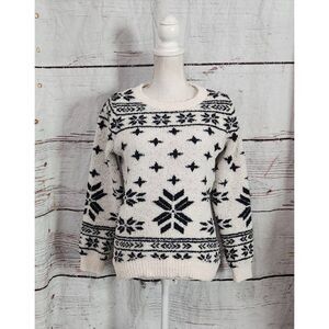 Barefoot Dreams CozyChic Seaside Fairisle Sweater Size XS